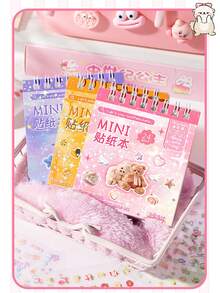 Este es un lindo libro de pegatinas DIY, que contiene talla grande de 1000 materiales de pegatinas adorables sin cortar, incluido un pequeño libro de pegatinas con nariz. Su característica son los diversos patrones lindos, adecuados para planificadores creativos lindos para collage de etiquetas, diarios de basura y accesorios decorativos de planificación creativa de múltiples escenas. - Unitalla - Ver 19