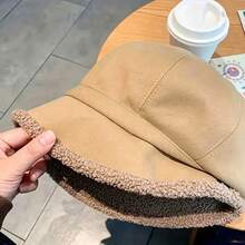 Women's Winter Bucket Hat, Warm Bell-Shaped Hat With Soft Faux Fur Trim, Comfortable Cold Weather Hat, Suitable For Autumn/Winter Outfits, Travel, Walking, Commuting, Shopping And Daily Fashion Accessory - Multicolor - View 10
