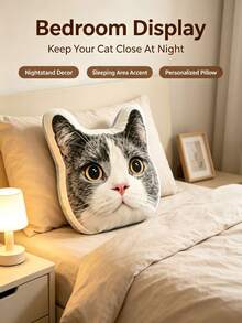 1PC Personalized DIY Photo Pillow Cushion, Customized Plush Stuffed Animal Toy For Sofa Bedroom Home Decoration, Commemoration Gift For Couple Pet, Aesthetic Room Decor - Upload Pictures to Customize Pillows - View 6