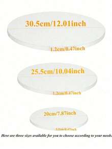 1/2/3/4 Pcs White/Gold 8/10/12 Inch Round Cake Boards, Cake Base, Base, Perfect For Baking DIY Cakes And Pastries, Home Kitchen Baking Accessories - Multicolor - View 4