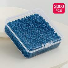 Manik-manik Fuse Sundymot 2,6mm, 3000 PCS+ Sistem Warna Hijau & Biru, Kemasan Terpisah, Dengan Kotak Penyimpanan Persegi Kecil, Mudah Disimpan, Gantungan Kunci Liontin DIY, Bahan Kerajinan Pembuatan Perhiasan, Musim Wisuda Kembali ke Sekolah, Natal, Hadiah Pesta Ulang Tahun, Kit Isi Ulang Massal Manik-manik Fuse 2,6mm Multi-Warna - Manik-manik puzzle 2,6mm - View 38