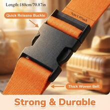 2Pcs Luggage Straps - Quick Release Anti-Theft Suitcase Belts | Durable Polyester For Air Travel, Camping & Business Trips | Adjustable, Easy-Clean & Lightweight - Luggage Strap - View 4