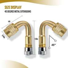 2pcs Balance Valves, Inflatable Extension Tube, Unicycle Air Valve, Extension Rod, Curved Extension Nozzle - Multicolor - View 14