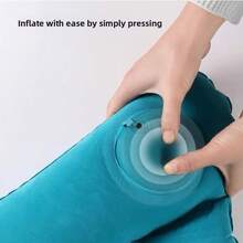 Pump-Action Inflatable Lumbar Support Pillow, H-Shaped Inflatable Cushion, Portable & Foldable, Multi-Use Air Cushion Lumbar Pillow For High-Speed Train, Airplane, Car, Office, Home, Travel - Multicolor - View 2