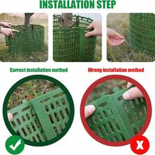 6pcs Adjustable Tree Guard Sleeves, Modular Tree Protector Wraps, Garden Sapling Protection Covers, Bark Protection Fencing - C - View 5