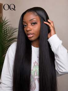 OQ Silky Straight Pre-Processed Glueless Wig, 6x4 Transparent Lace Closure Pre-Cut Hair Patch, 180% Density, 10-14" Bob And 16-28" Pre-Plucked Hairline, Natural Black, 100% Virgin Human Hair, Beginner Friendly - S1 - View 3