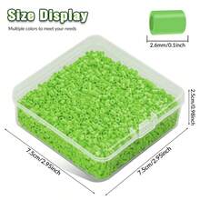 2.6mm Sundymot Fuse Beads, 3000PCS+ Green Series Independent Packaging, With Small Square Box Storage, Easy To Store, DIY Pendant Keychain, Jewelry Making Craft Material, Graduation Season Back To School, Christmas, Party Birthday Gift, Multi-Color 2.6mm Fuse Beads Bulk Refill Kit - 2.6mm Puzzle Beads - View 5