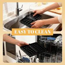 2 Packs Silicone Waffle Molds For Dual Basket Air Fryer, 2 Sizes Classic & Mini Belgian Waffle Tray Insert, Non-Stick Reusable Baking Pan Compatible With AF400 AF451 AF500, Heat Resistant Air Fryer Accessories - View 3