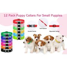 24 Pcs Puppy Collar And Leash Set, Adjustable Colorful Dog Collar And Leash Quick Release Clip Buckle Puppy Collars Whelping Collar For Small Medium Dogs Walking Training - Multicolor - View 5