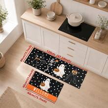 1/2pcs Halloween Ghost Pattern, Vintage Diatomaceous Earth Mat, Super Absorbent, Non-Slip, Perfect For Bathroom, Kitchen And Dining Room, Quick Drying, Machine Washable, Perfect Gift For Home Decor And Bathroom Mat - Multicolor - View 11