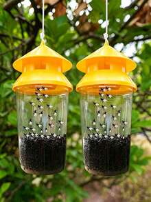 Reusable Fly/Insect Catcher Bottle, Can Be Hung Or Placed On The Ground, Suitable For Indoor Kitchen/Cellar And Outdoor Garden Pest Control, Plastic Material, Fruit Fly Trap, Insect Catcher, (No Bait Included) Suitable For Home Kitchen Countertop And Outdoor Orchard, Excellent Pest Repellent Effect, Practical Pest Control Tool, Suitable For Outdoor Travel, Camping, And Home Use - Multicolor - View 14