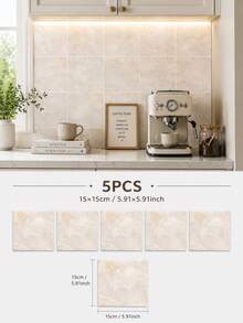 SUPSTICKER Marble Pattern Floor Tile Stickers, Matte PVC, Peel And Stick, 5 Or 15pcs, 15/20/30cm, For Kitchen, Bathroom And Entryway - Marble Pattern - View 14