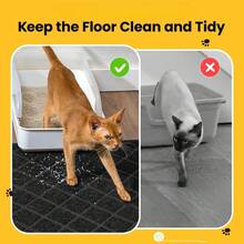 Black Mesh Cat Litter Mat, 61 X 43 Cm, Waterproof Litter Trap Mat For Cat Litter Boxes, Easy To Clean - Black - View 3