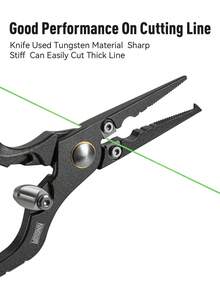 KINGDOM Fishing Pliers 1PC Stainless Steel Line Cutter Hook Remover Split Shot Crimper Multi-Functional Fishing Tool Locking Handle Corrosion Resistant Portable For Anglers Outdoor Fishing - Multicolor - View 4