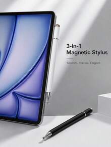 Universal Metal 3-In-1 Stylus Pen, Magnetic Cap Design, Capacitive Writing And Drawing Pen For Touchscreen Tablets And Smartphones - View 3