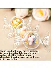 50 Pcs Candy Gift Boxes, Candy Shape, Refillable Candy Chocolate Bottles Mini Decorative Boxes, Suitable For Wedding, Birthday Party, Anniversary And Mother's Day - Multicolor - View 3
