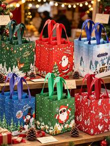 18/12/6/1pc Christmas Gift Bags, Multiple Cute Christmas Patterns, Suitable For Christmas, Theme Party Gift Wrapping, Surprise Party Decoration, Holiday Party Favors And Home Decor - One Size Fits All - View 1