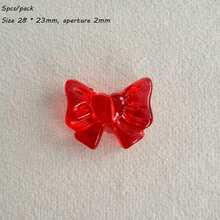 Transparent Acrylic Beautiful Girl Bow Handmade DIY Mobile Phone Chain Bracelet Hair Accessories Material Loose Beads - Multicolor - View 25