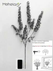 MEHELANY 3/1件裝人造粉色紫藤花，仿真懸掛紫藤花，適用居家婚禮派對裝飾，落地花瓶、陽台窗戶牆面裝飾，室內客廳布置，戶外婚禮拱門與新娘花束花藝裝飾 - 粉色 - 查看 6