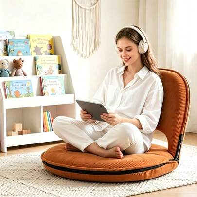 1pc Foldable Sofa Recliner, Ergonomic Lazy Sofa/Camping Stool With 5 Adjustable Levels, Suitable For Living Rooms, Bedrooms, Camping, Concerts, Adjustable Foldable Floor Chair, An Ideal Gift For Family