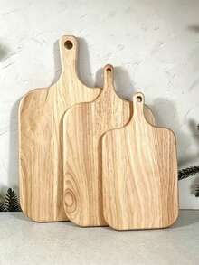 1pc Cutting Board, Chopping Board, Kitchen Cutting Board, Restaurant Cutting Board, Food Cutting Board, Meat Cutting Board, Fruit Cutting Board, Home Cutting Board, Can Be Used As Pizza Board, Cheese Board, Board, Bread And Cookie Board - Beige - View 2