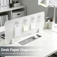 1/6pcs Transparent Fridge Clip, Creative Food Bag Sealing Clips, Practical Memo Note Holder For Students, Multi-Function Clip To Secure Office Documents, Bills And Receipts, Household & School Stationery Accessory For Daily Neat Organizing Use - Clear - View 4