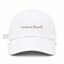 Women Baseball Cap - Blanco con bordado beige - Ver 1