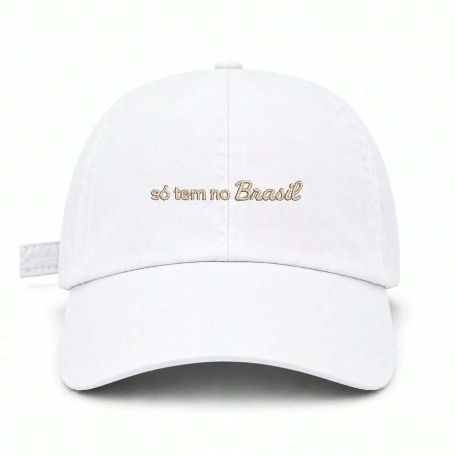 Women Baseball Cap - Blanco con bordado beige - Ver 1