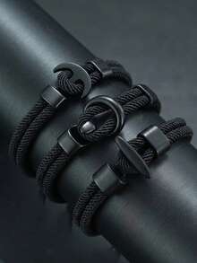 diffone 3Pcs/Set Handamde 4mm Milan Rope Bracelet Men Cool Armband For Party Jewelry Men - Men's 3-piece Bracelet Set - View 10