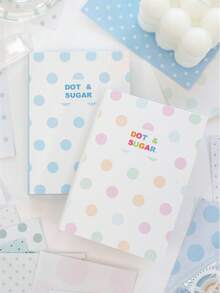 Frosted Polka Dot Series Round Dot Memo Pad 200 Sheets Style Polka Dot Planner Background Decoration Message Paper - one-size - View 5
