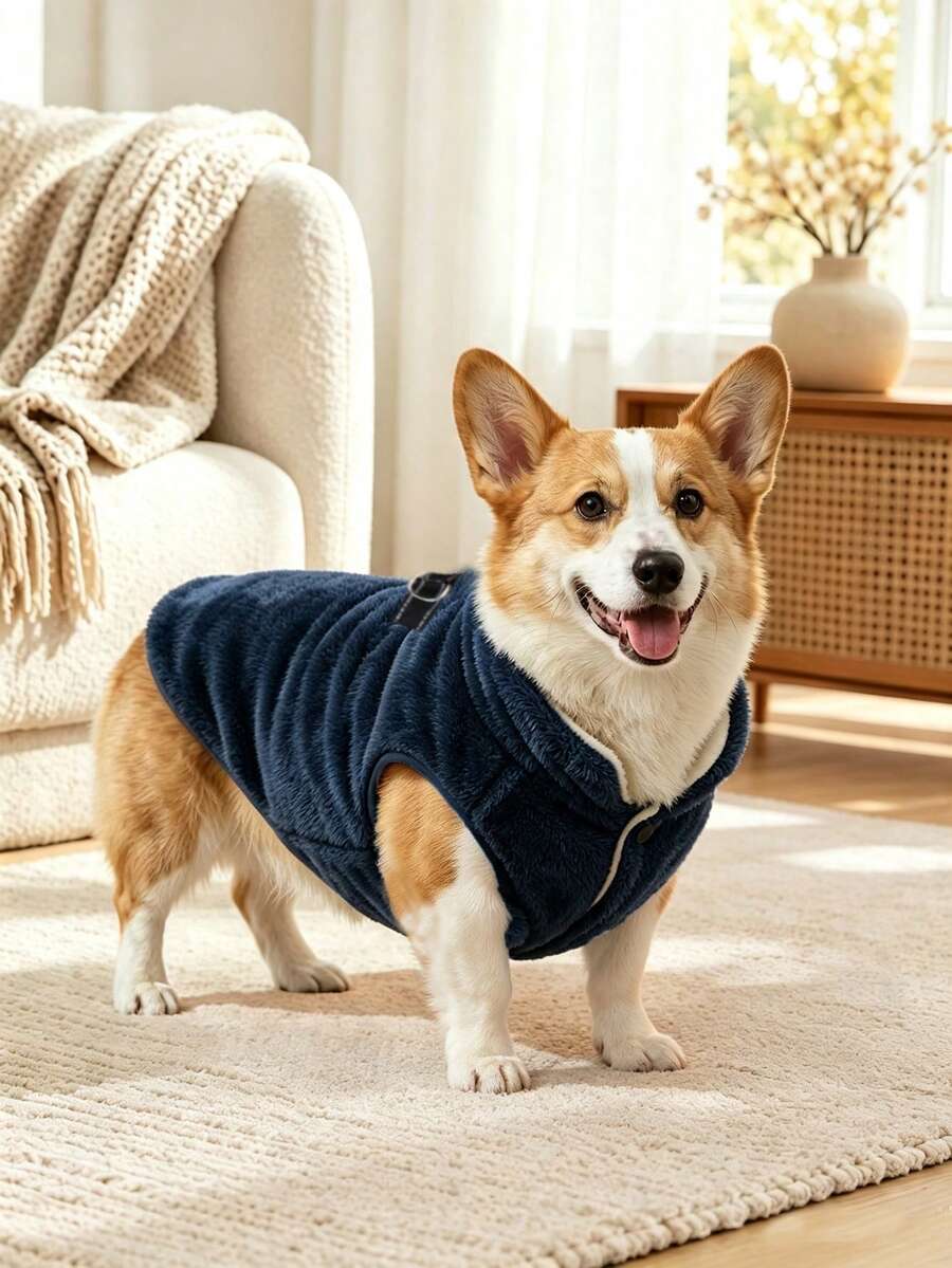 Metglad Dog Winter Coat | Cold-Proof Jacket, Invisible Leash Hole And Metal D-Ring Dual Leash Design, Reflective Pet Vest, Warm Fleece Dog Snow Coat, Suitable For Small, Medium And Large Dogs