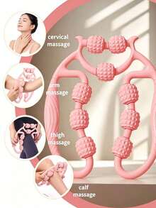 360° Anti-Cellulite Mini Massager Set/Round Massage Roller - Lymphatic Detox Massager - Muscle Roller, Deep Fascia Massage, Eliminate Cellulite, Suitable For Legs/Thighs/Buttocks, Anti-Cellulite Roller Makes Skin Smooth - Pink Set - View 6