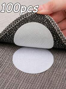 100pcs Strong Self-Adhesive Fastener Dot Stickers, Reusable Self-Adhesive Hook And Loop Tape, Non-Slip Pad Adhesive Tape, Suitable For Carpets, Bed Sheets, Mattresses, Sofa Cushions, Rugs And Other Items Needing Fixation, Designed To Prevent Slipping, Strong Backing Adhesive, No Residue Easy Removal, Carpet Non-Slip Stickers (100/60/20/2pcs) Optional - Multicolor - View 2
