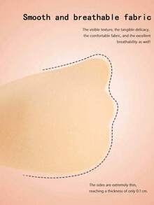 1pc Invisible Front-Tie Adhesive Bra, Suitable For Summer, Wedding Dress Push-Up Bra, Backless Dress And More - Multi-color - View 5