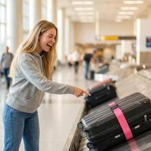 2Pcs Luggage Straps - Quick Release Anti-Theft Suitcase Belts | Durable Polyester For Air Travel, Camping & Business Trips | Adjustable, Easy-Clean & Lightweight - Luggage Strap - View 6