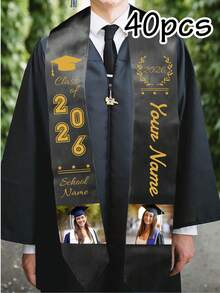 Custom Text And Photo Graduation Sash,Custom Stoles For Graduation 2026,Custom Picture Class Of 2026 Sash,Customizable Graduation Sash,Birthday Gifts. - Style a - View 13