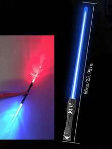 1pc Extendable , Shiny Light-Up Pressure Toy (Batteries Not Included), Random Color Parts, Sword, Toy, Christmas Decoration, Children's Interactive Toy, Party Gift, Birthday Gift - Multicolor - View 5