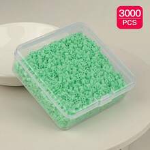 2.6mm Sundymot Fuse Beads, 3000PCS+ Green Series Independent Packaging, With Small Square Box Storage, Easy To Store, DIY Pendant Keychain, Jewelry Making Craft Material, Graduation Season Back To School, Christmas, Party Birthday Gift, Multi-Color 2.6mm Fuse Beads Bulk Refill Kit - 2.6mm Puzzle Beads - View 19