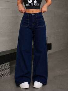 Women Jeans - Dark Blue - View 2
