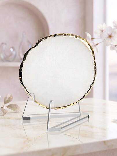 1/5/30pcs Transparent Acrylic Coins, Nail Art Palette Display Stand Supports Small Easel, Trading Card Holder Supports K-Pop Idol Card Organizer