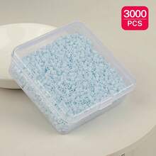 Manik-manik Fuse Sundymot 2,6mm, 3000 PCS+ Sistem Warna Hijau & Biru, Kemasan Terpisah, Dengan Kotak Penyimpanan Persegi Kecil, Mudah Disimpan, Gantungan Kunci Liontin DIY, Bahan Kerajinan Pembuatan Perhiasan, Musim Wisuda Kembali ke Sekolah, Natal, Hadiah Pesta Ulang Tahun, Kit Isi Ulang Massal Manik-manik Fuse 2,6mm Multi-Warna - Manik-manik puzzle 2,6mm - View 19