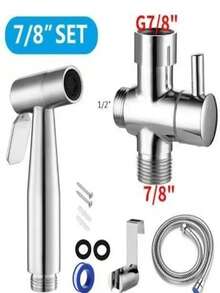 Handheld Bidet Sprayer With Hose, Stainless Steel Toilet Sprayer, Handheld Bidet Sprayer With Hose, For Female Intimate Cleaning And Showering, Wall-Mounted Or Toilet-Mounted - B - View 12