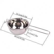 Chocolate Melting Pot; Stainless Steel Small Household Double-Layer Bain-Marie Heating Process; DIY Baking Tool; Making Chocolate Desserts And Dipping Sauces; Candy Handmade Home Afternoon; Creative Cooking; Practical Kitchen Essentials - Silver - View 11