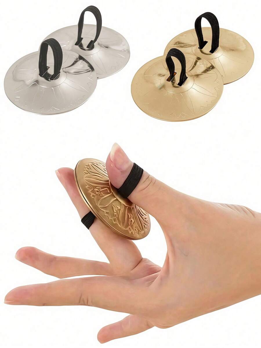 Simbal Jari untuk Tari Perut, Alat Musik Simbal Jari, Alat Musik Jari untuk Penari Perut, Alat Musik Mini untuk Halloween, Hadiah Liburan Natal, Alat Musik Perkusi Ritme, Aksesori Penting untuk Pertunjukan Tari Perut di Rumah dan Kembali ke Sekolah