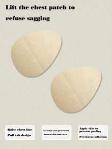 2 Pairs Non‑Woven Breast Lift Nipple Patch, Invisible Adhesive Anti‑Sagging Nipple Covers, Breathable Disposable Chest Stickers For Backless Outfits - Multicolor - View 2