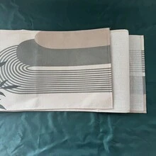 1 件中世纪现代波西米亚风格桌旗，鼠尾草绿色现代抽象拱形几何图案桌布，适合时尚餐桌布置、活动装饰 | 现代餐桌装饰，适合农舍厨房、餐厅、家居、节日派对 - 綠色2 - 查看 5