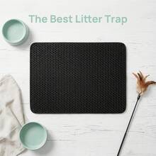 1pc Extra Large Double Layer Cat Litter Mat, EVA Material, Non-Slip, Washable, Waterproof, Odor-Resistant And Easy To Clean, Suitable For Cat Litter Box And Pet Supplies Protection Mat, Durable Cat Mat - Multicolor - View 6