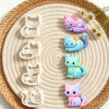 4Pcs Star Kitten Clay Cutters Set DIY Handmade Earring Jewelry Making Craft Molds Supplies - 4pcs - View 3