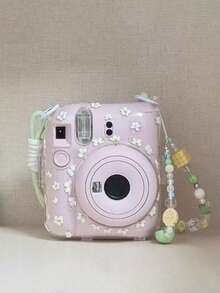 4pcs Set: Mini 12 Transparent Digital Camera Protective Case With Lanyard, Crystal Protective Case, DIY Stickers, Instant Camera Hard Shell, Phone Chain Strap Smart Wristband Set. Convenient Camera Protective Case, Suitable For Holiday Use. Smartphone Shoulder Strap, Camera Accessories, Phone Stickers Camera, High Quality Camera, Small Camera Protective Case - View 6
