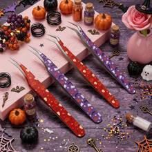 High-Quality Stainless Steel Eyelash Tweezers, Perfect For Scrapbooking And Craft Projects - 01-orange - View 4